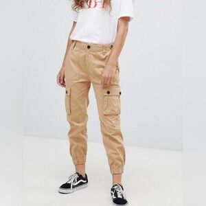 Bershka Tan Cargo Pants